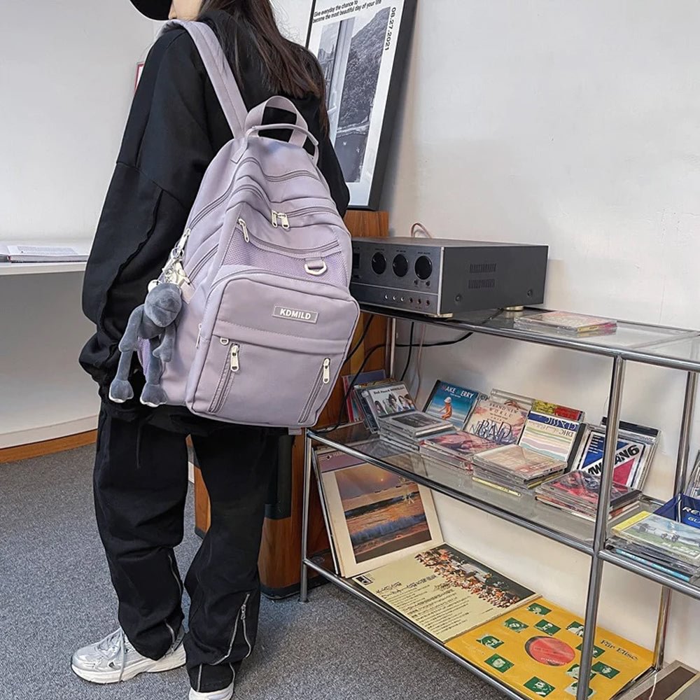 Unisex Double-Deck Waterproof School Backpack - vzzhome
