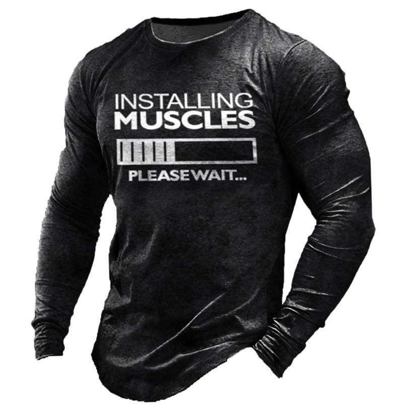 Men's outdoor tactical letter print long-sleeved T-shirt / [viawink] /