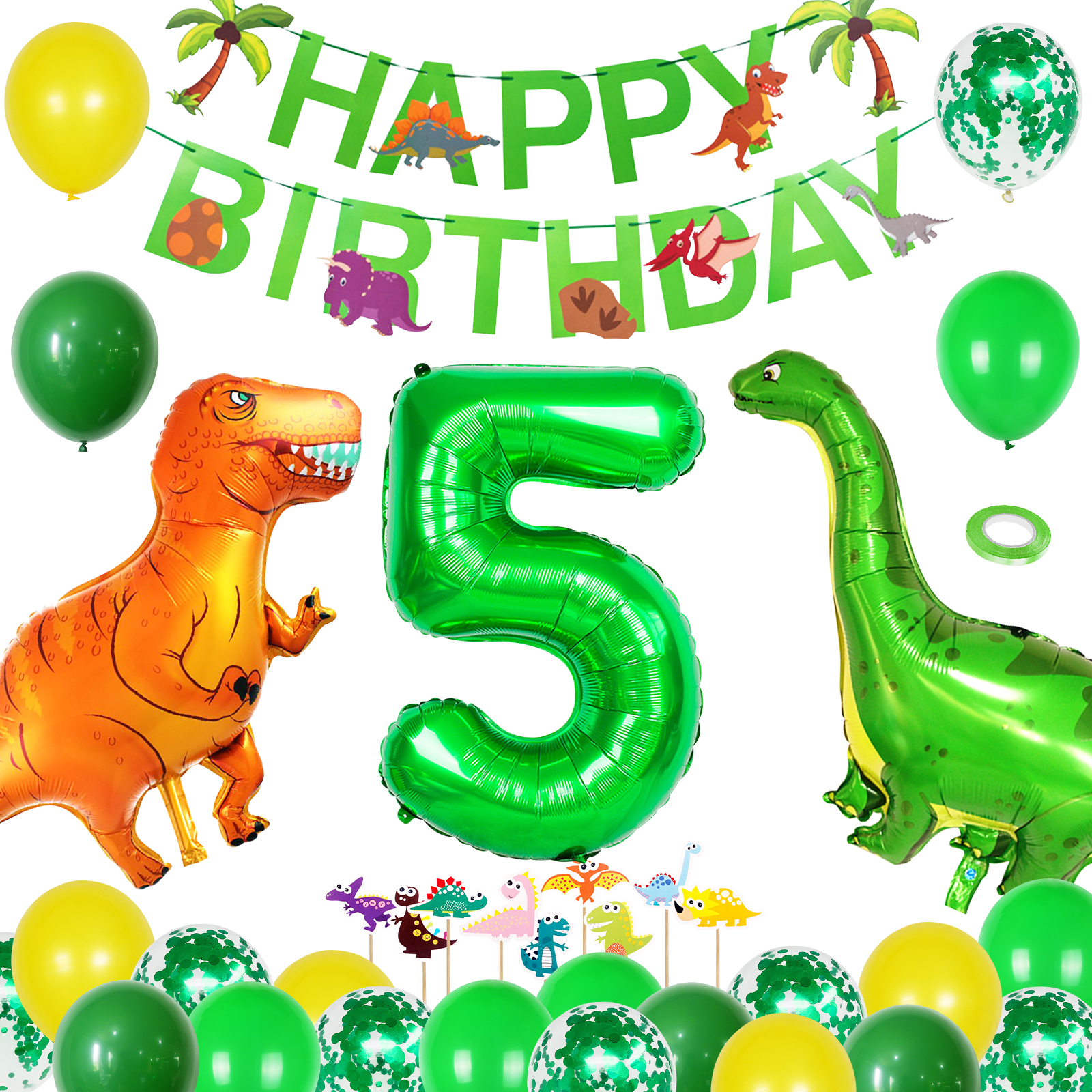 Dinosaur birthday decoration, 5th birthday decoration boy, Dino balloons 5 year birthday, Giant 