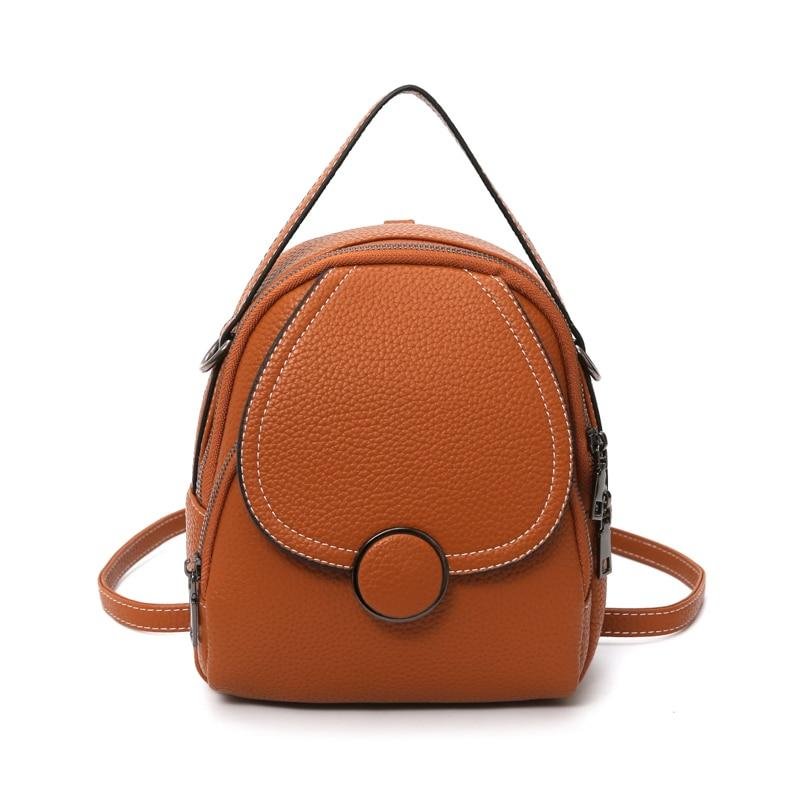 Soft Touch Faux-Leather Mini Backpack、、sdecorshop
