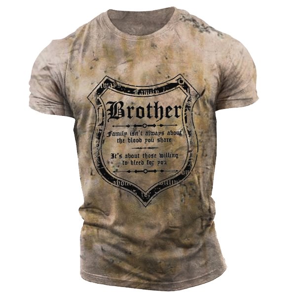 Brother print T-shirt / [viawink] /