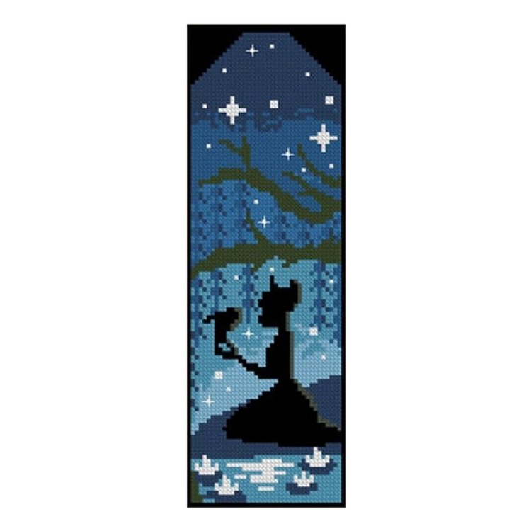 Night View Counted Cross Stitch Bookmarks Bookmarks Kits-18*6CM