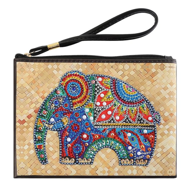 Elephant-DIY Creative Diamond Wristlet Bag