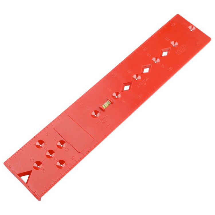 Woodworking Bubble Level Ruler Hinge Hole Drilling Guide Locator Template