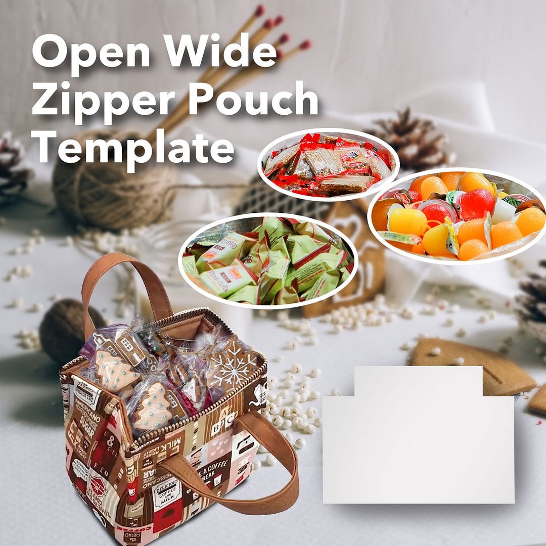 Open Wide Zipper Pouch Template(With Instructions)