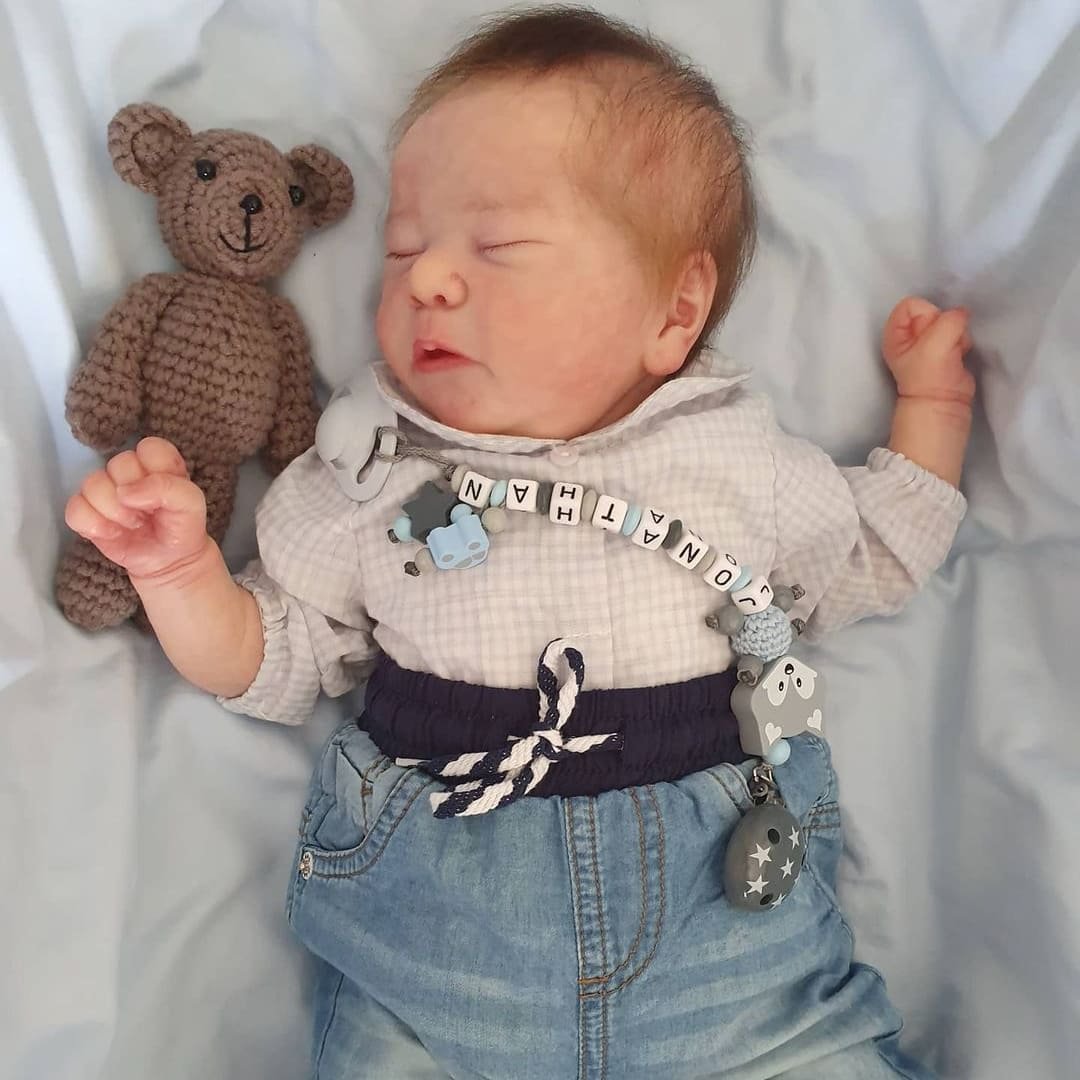  21'' Leighton Life Like Reborn Baby Doll with Painted Hair - Reborndollsshop.com-Reborndollsshop®