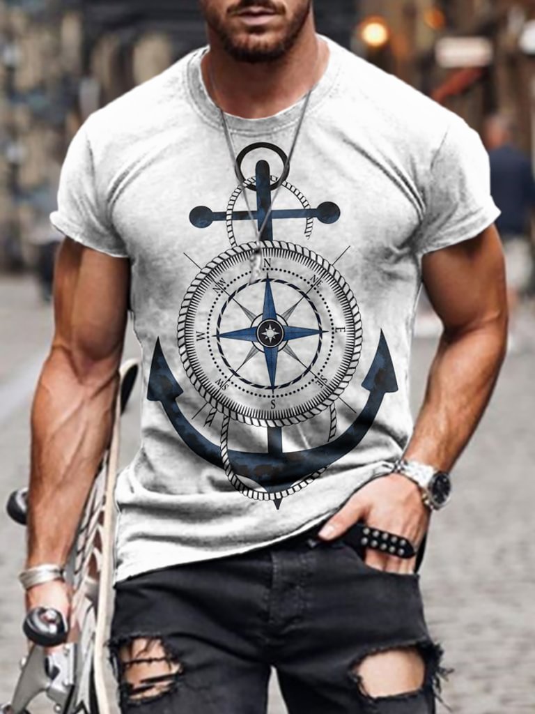 Vintage anchor print T-shirt / [viawink] /