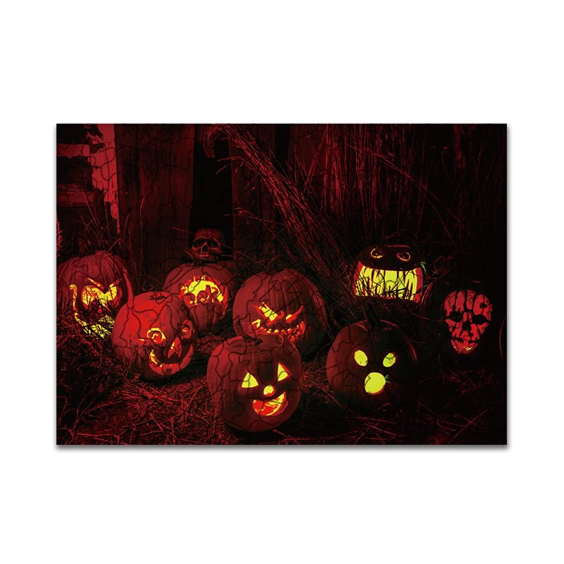 Jeffpuzzle™-JEFFPUZZLE™ Halloween Pumpkin Head Puzzle