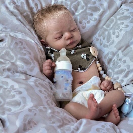 12" Adorable Handmade Silicone Reborn Sleeping Boy Doll Nigel