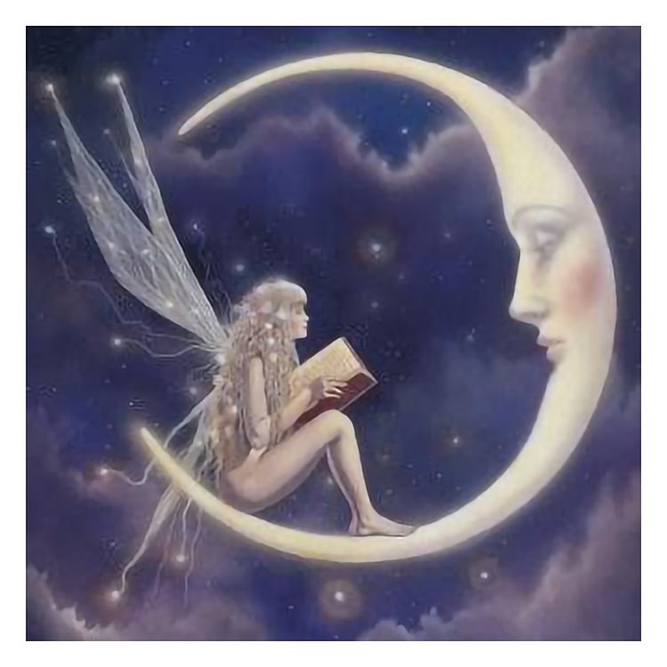 (11Ct Counted/Stamped) Moon Girl - Cross Stitch