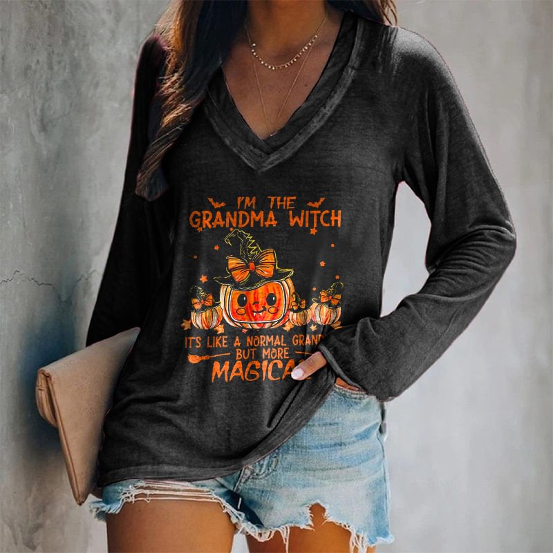 I'm The Grandma Witch Printed Women's T-shirt