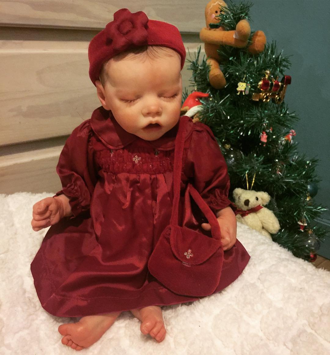 [Christmas Specials]17"Real Lifelike Soft Weighted Body Silicone Sleeping Reborn Baby Doll Chloe