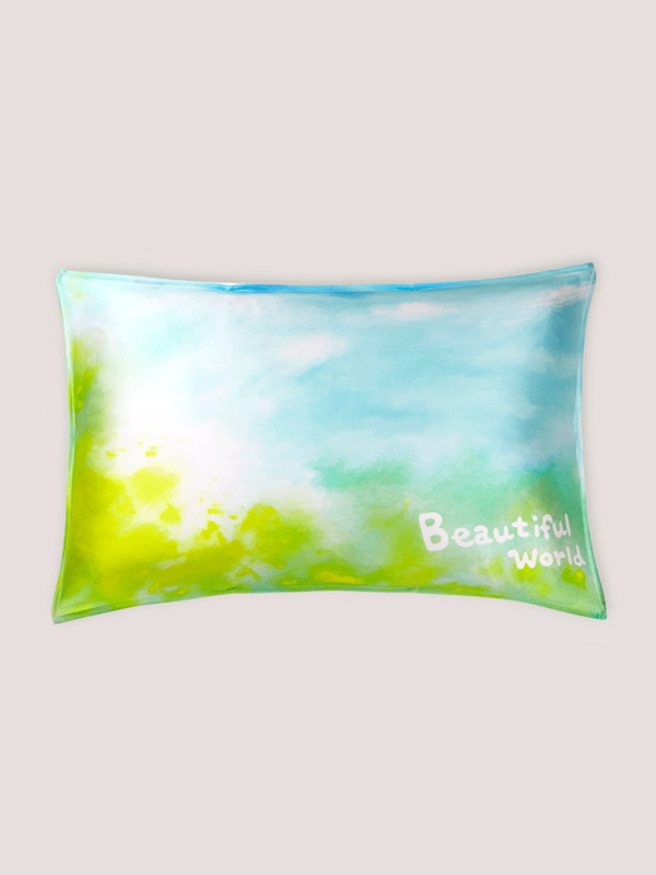 Beautiful World Single Side Silk Pillowcase