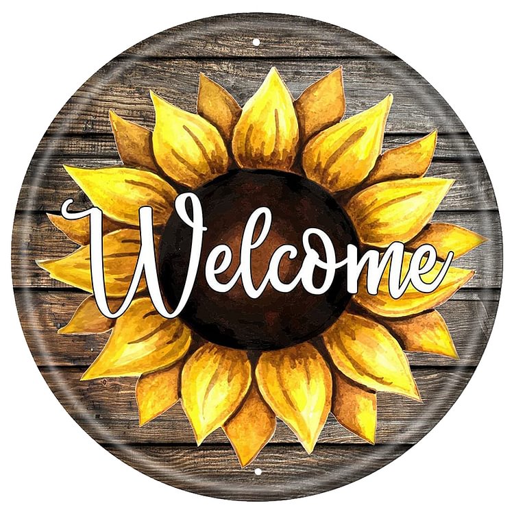 Welcome -Round Tin Signs - 30*30CM