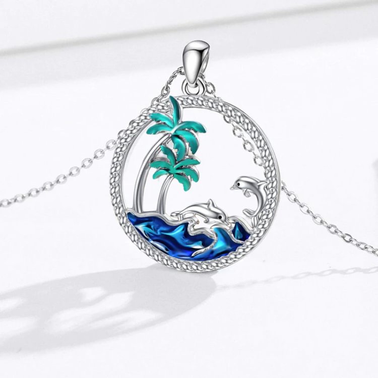 S925 Continue to Stand Tall Palm Tree Necklace