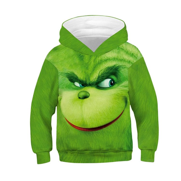 Mayoulove Kids grinch 3D hoodie Unisex Sweatshirt-Mayoulove