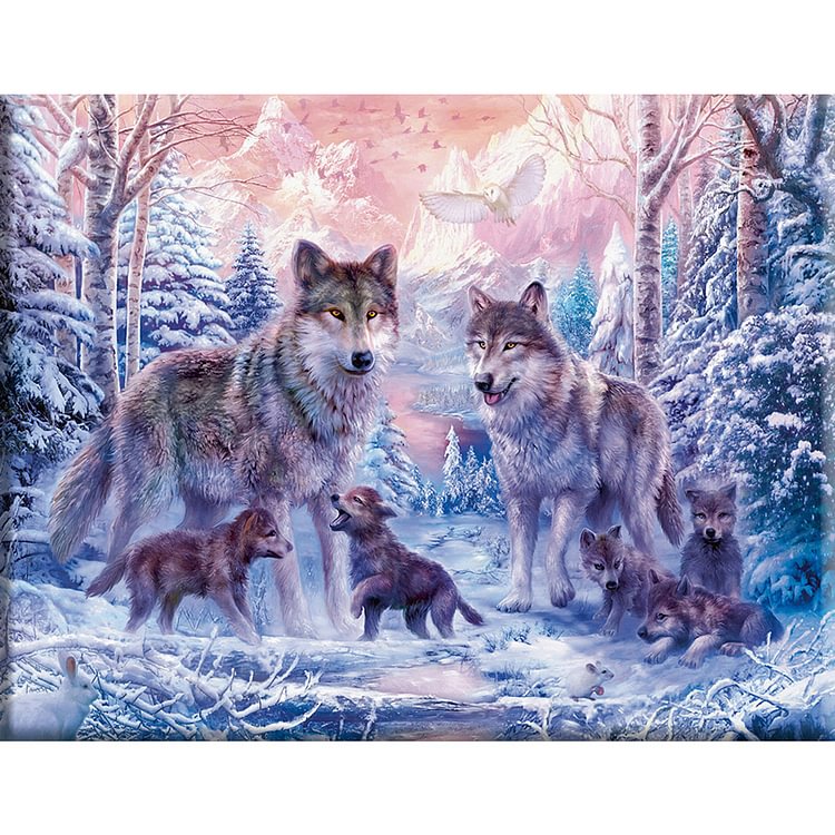 Wolf - 14CT Counted Cross Stitch - 40*50CM
