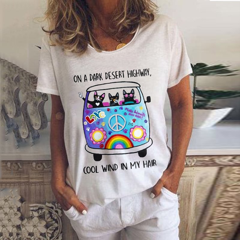 Cats In The Peace Car Hippies Tees