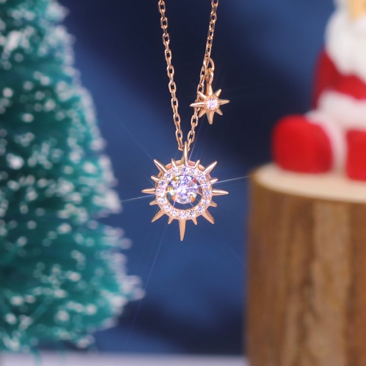 S925 Sun Will Rise Necklace - Rose Gold