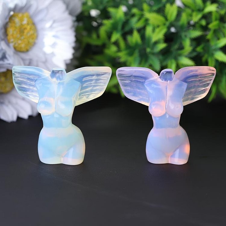 2" Woman Model Body with Wings Crystal Carvings Model Bulk Crystal wholesale suppliers