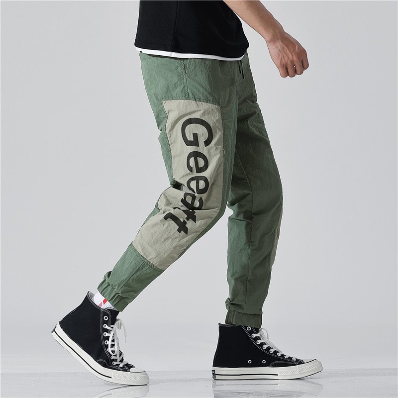 Side Patchwork Shade Casual Cargo Pants