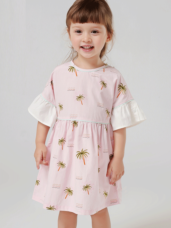 Princess Baby Pink Silk Dress For Kids