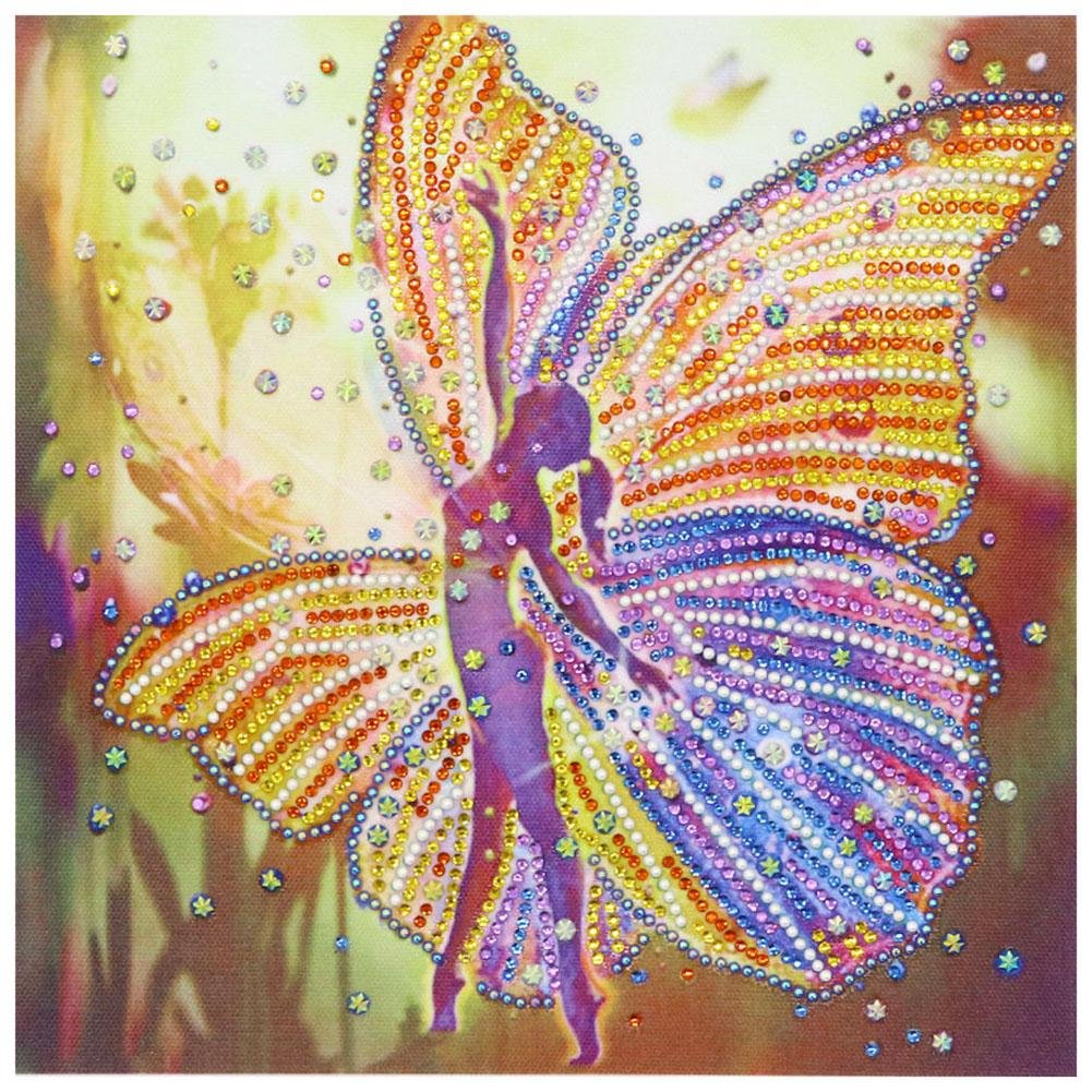 Partial Special Shaped Diamond Painting Butterfly Fairy