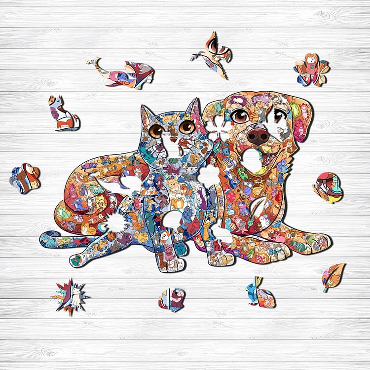 Cats and Dogs Wooden Puzzle