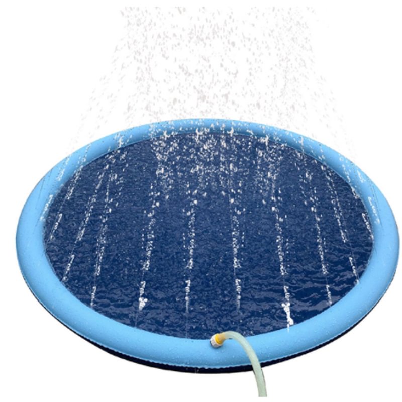 Pet Dog Swimming Pool Sprinkler Pad Inflatable Water Spray Mat Tub 100cm/150cm/170cm/190cm/220cm-VESSFUL