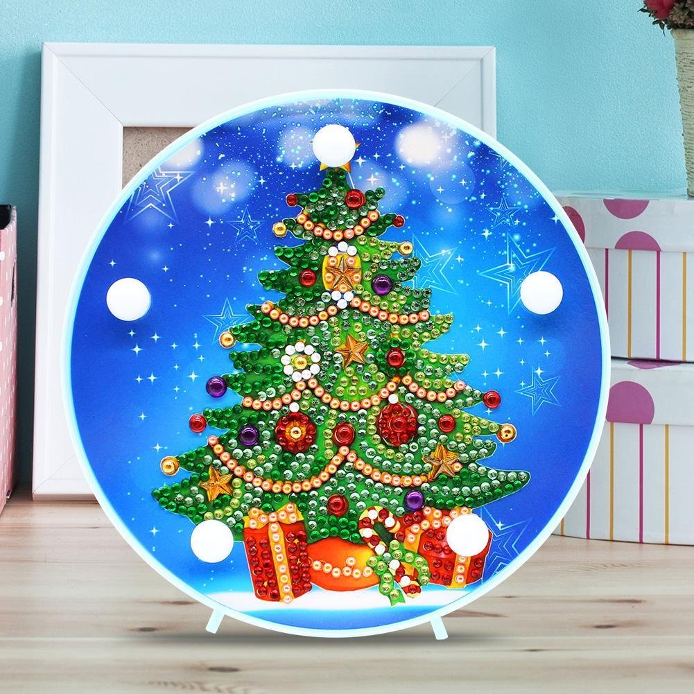 DIY LED Special Shaped Diamond Painting Christmas Tree Decorative Lights
