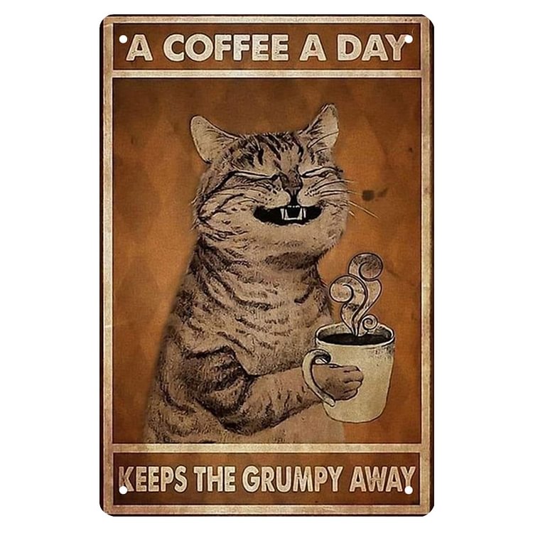 Coffee Cat - Vintage Tin Signs