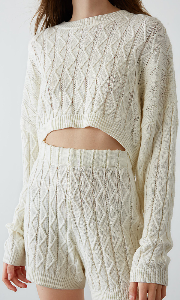 Early Autumn White Knit Set - CODLINS - codlins.com