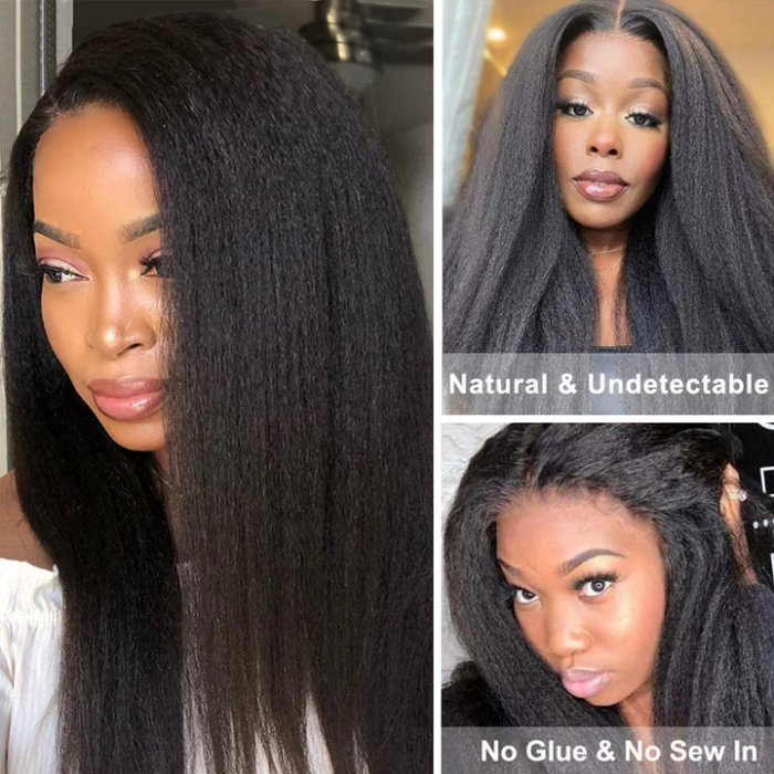 🔥 Best Sale 🔥 Glueless 4×4 Lace Closure Wigs | Black Kinky Hair Wigs | Natural & Face-fitting