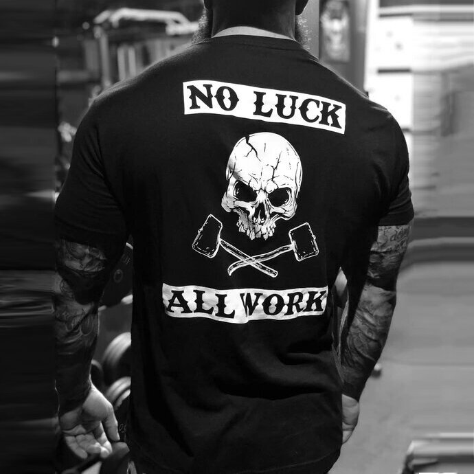 Livereid No Luck All Work Men's T-Shirt - Livereid