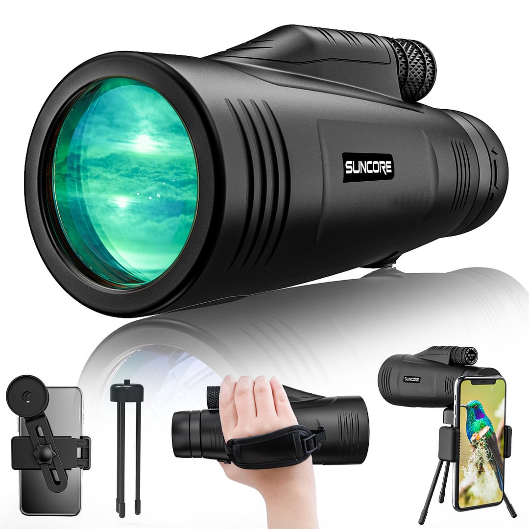 Monocular Telescope 12x50 High Definition With Quick Smartphone Adapter、、sdecorshop