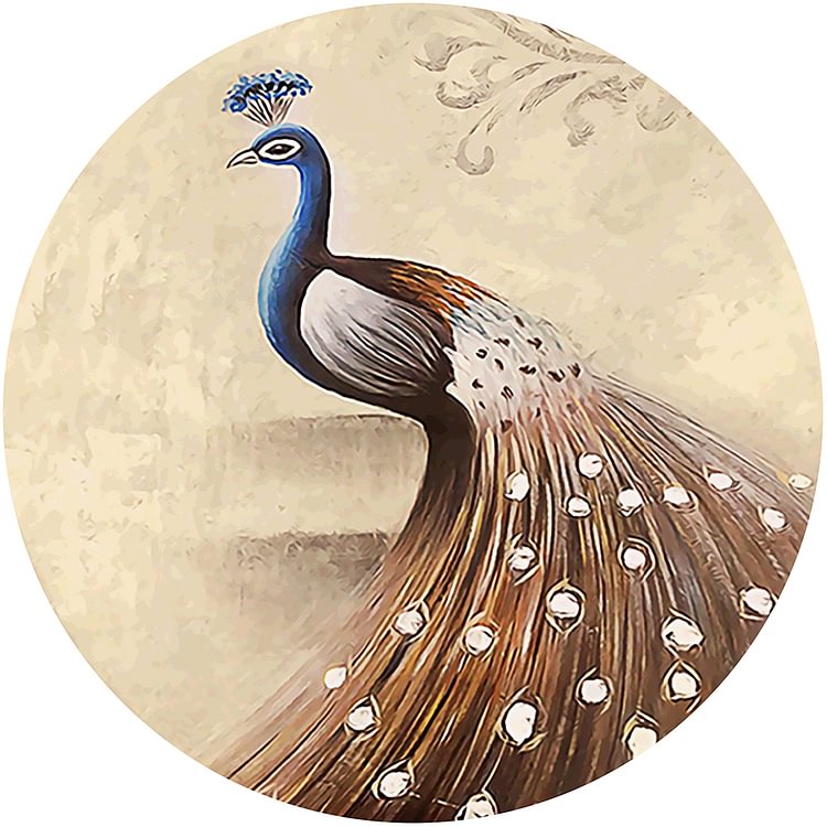 Peacock - Round Drill Diamond Painting - 40*40CM