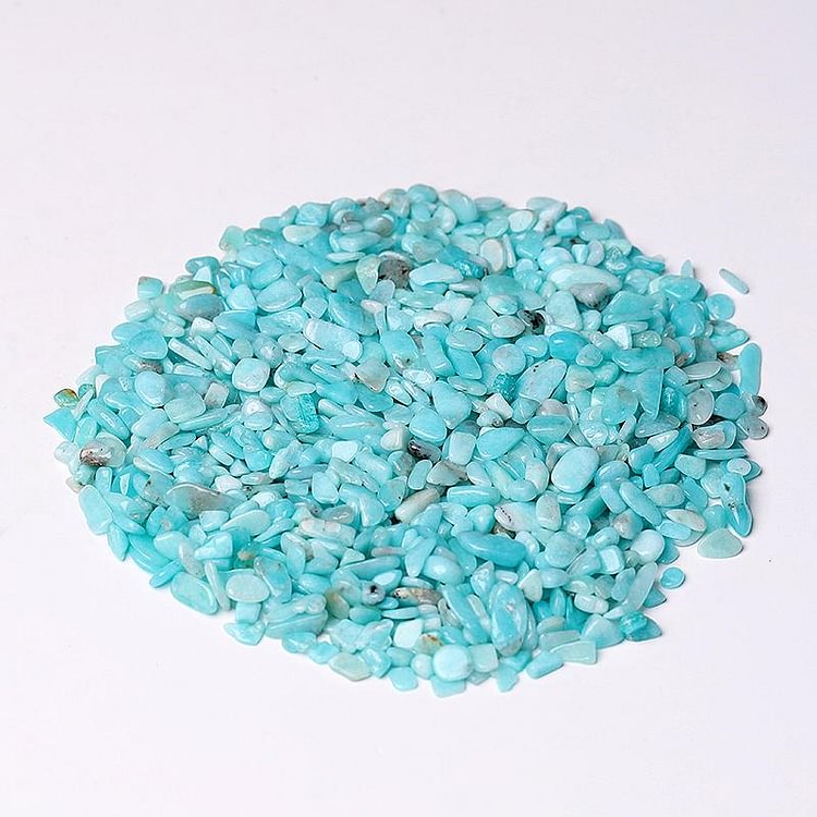 0.1kg Different Size Natural Amazonite Chips Crystal Chips for Decoration Crystal wholesale suppliers