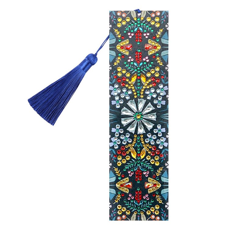 DIY Mandala Special Shaped Diamond Painting Leather Tassel Bookmark Crafts-gbfke