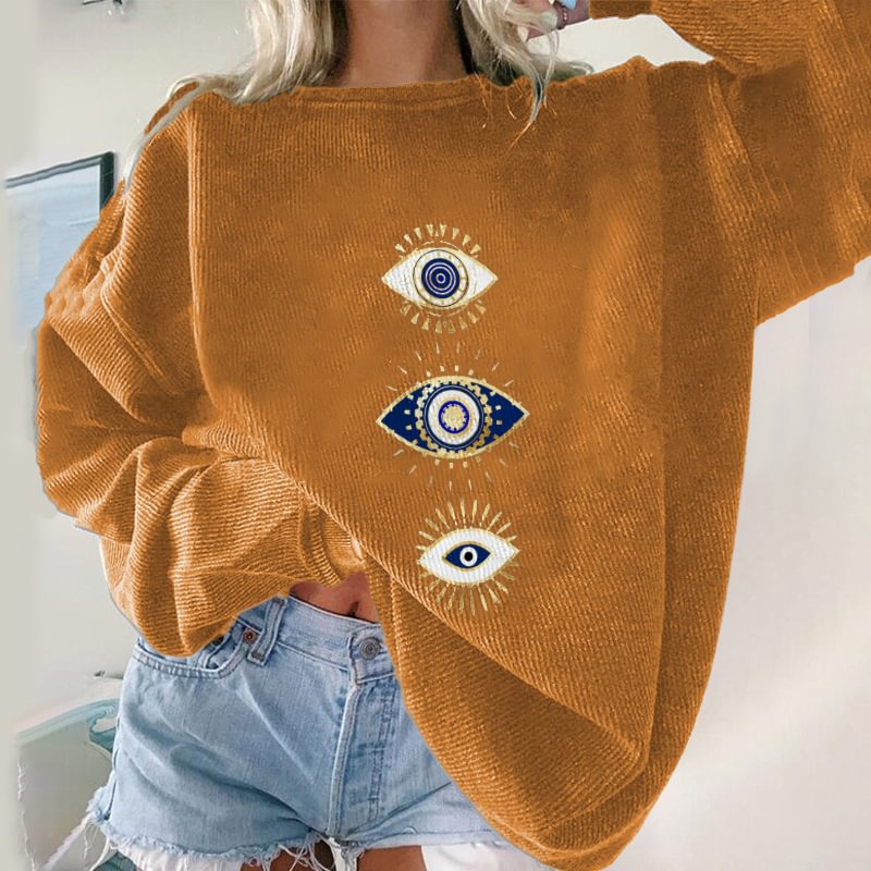   Retro Unique Eye Print Women's Sweatshirt - Neojana