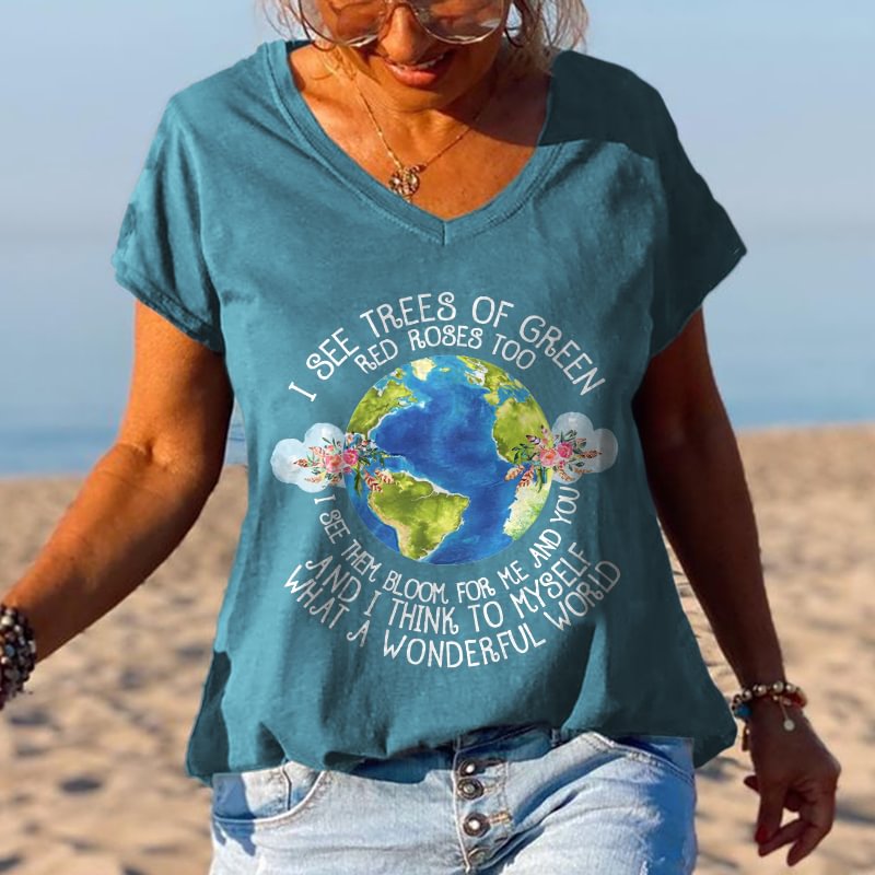 What A Wonderful World Graphic Tees