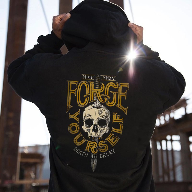 UPRANDY Forge Yourself Printed Men's Hoodie -  UPRANDY