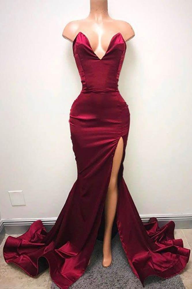 Luluslly Sweetheart Mermiad Long Evening Dress With Slit On Sale