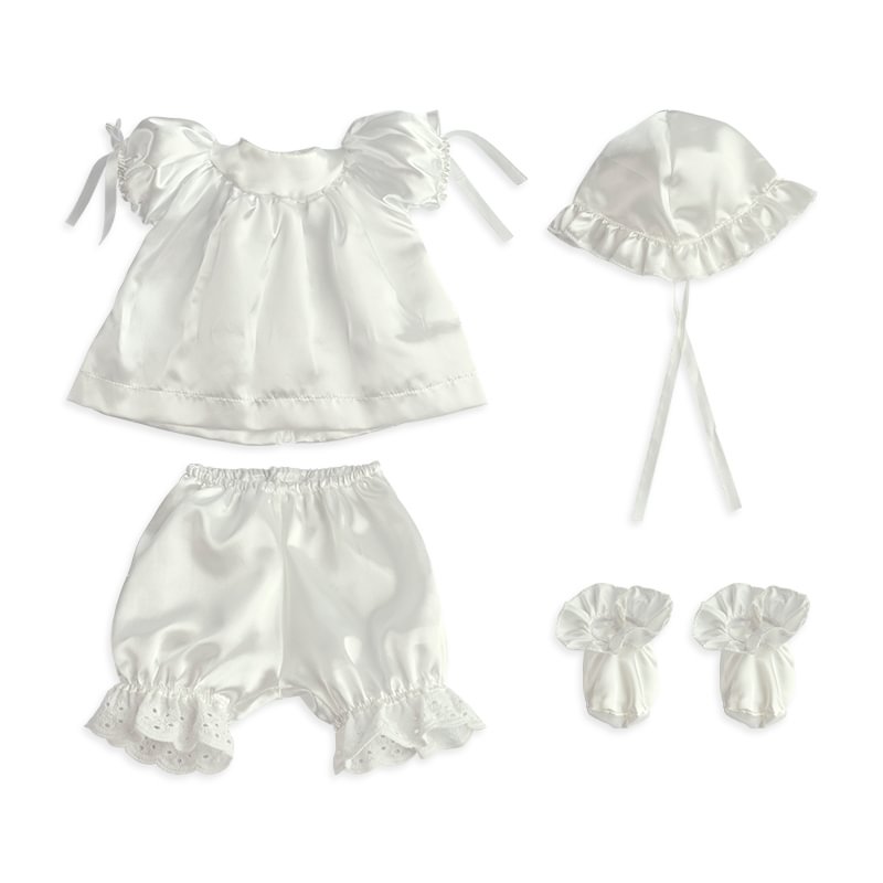 White Reborn Baby Doll Clothes Adorable Outfit for 17''-20'' Reborn Baby