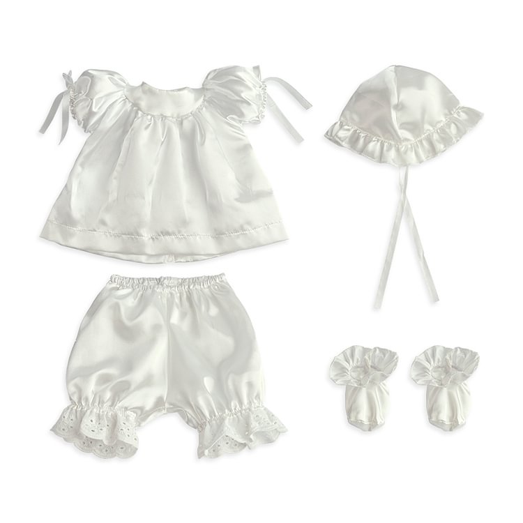  White Reborn Baby Doll Clothes Adorable Outfit Accessories for 17''-20'' Reborn Baby - Reborndollsshop.com-Reborndollsshop®
