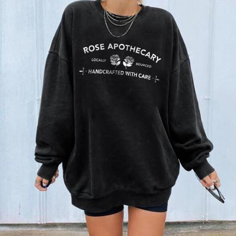   Fashion rose apothecary loose sweatshirt - Neojana