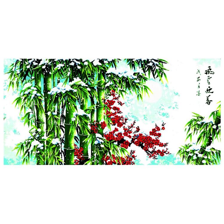 Flying Snow To Welcome Spring - 14CT Stamped Cross Stitch - 136*70cm