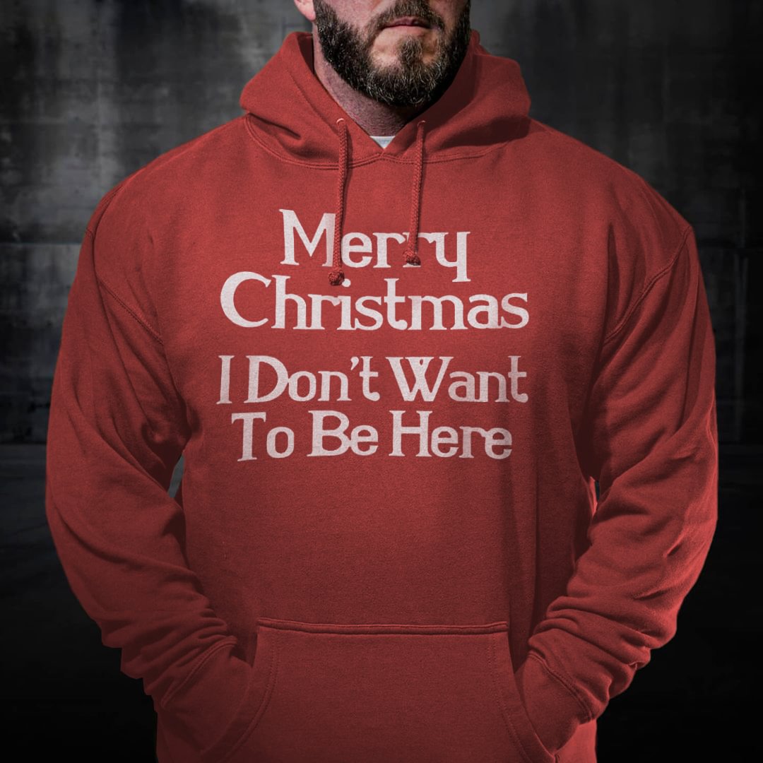 Merry Christmas For Men (i Don’t Want To Be Here) Fun Sweater - Krazyskull