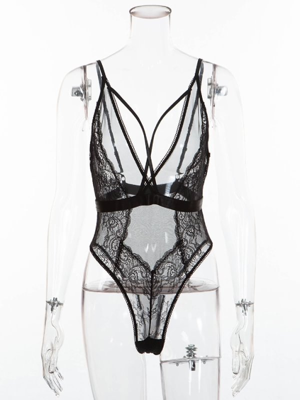 Lace Perspective One-piece Underwear-Icossi
