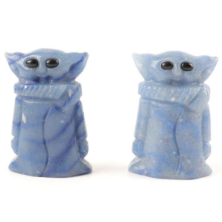Blue Aventurine Crystal Carving Yoda 2"  Cartoon Bulk Crystal wholesale suppliers