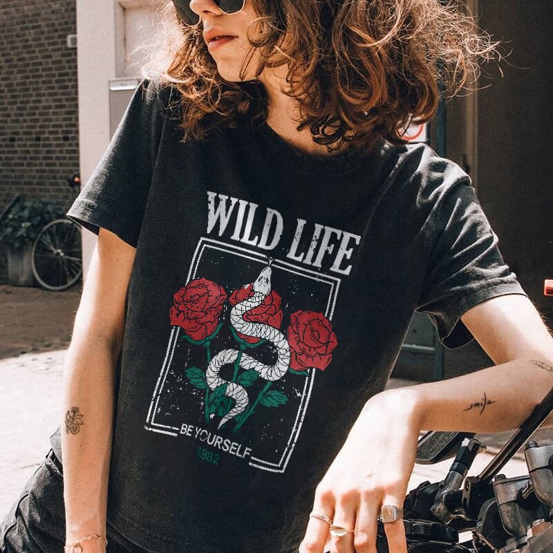 wild life print t-shirt designer - Krazyskull